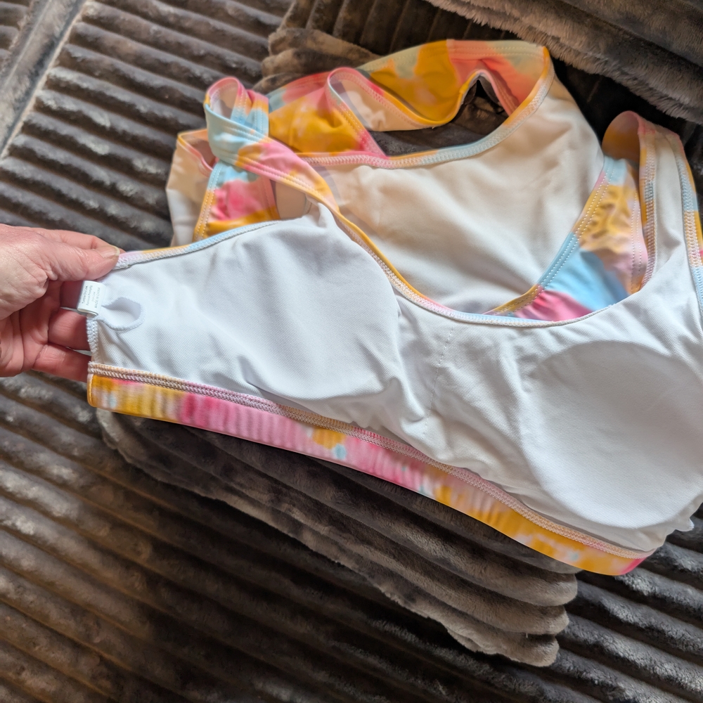 Pink and Blue Artistic Bikini Set Swim - Picture 9 of 11